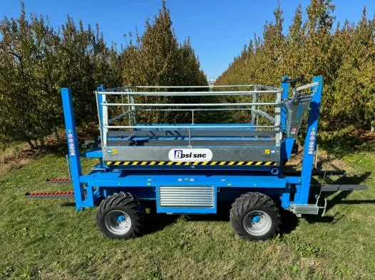 Bosi ABMK — carro raccolta kiwi semovente con pantografo stretto 80cm per filari