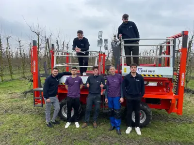 Bosi team with harvesting cart